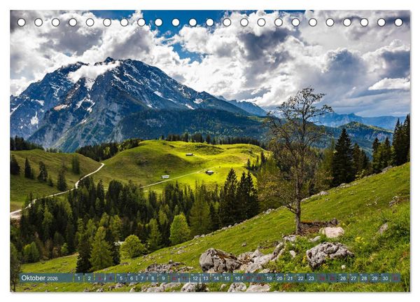 Produktbild: Unterwegs im Berchtesgadener Land 2026 (Tischkalender 2026 DIN A5 quer), CALVENDO Monatskalender