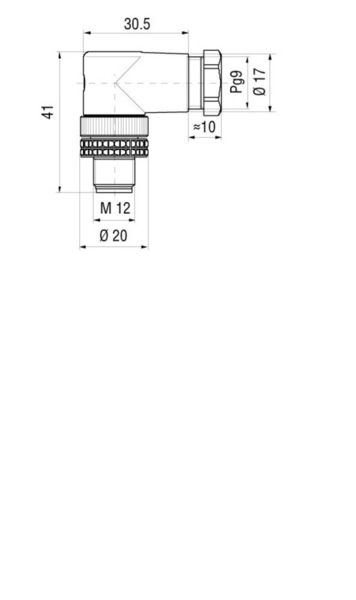 Hirschmann 933 166-100-1 Sensor-/Aktor-Steckverbinder, unkonfektioniert M12 Stecker, gewinkelt Polzahl: 4 1 St.