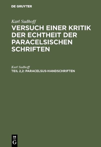 Produktbild: Paracelsus-Handschriften
