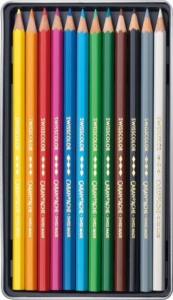 Produktbild: CARAN D'ACHE Farbstifte Swisscolor(TM), 12 Farben
