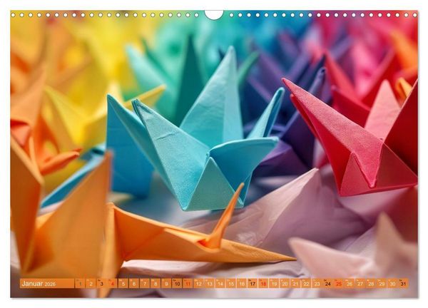 Produktbild: Origami-Formen (Wandkalender 2026 DIN A3 quer), CALVENDO Monatskalender