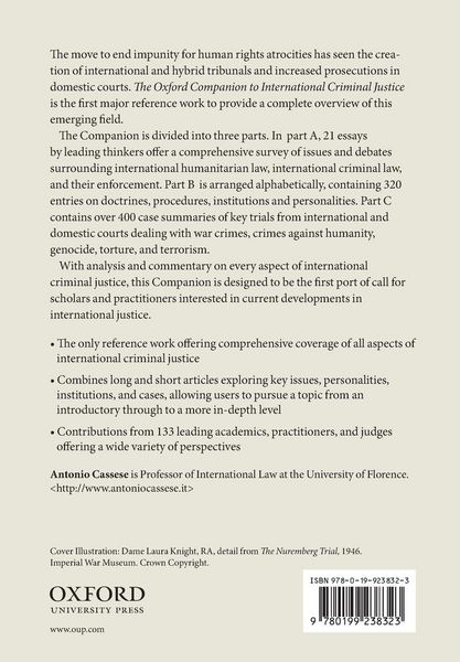 Produktbild: The Oxford Companion to International Criminal Justice