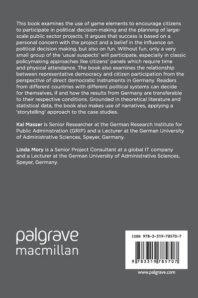 Produktbild: The Gamification of Citizens' Participation in Policymaking