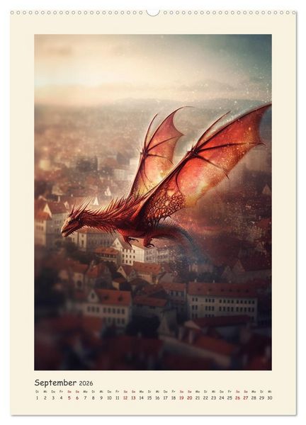 Produktbild: Malerische Drachen (Wandkalender 2026 DIN A2 hoch), CALVENDO Monatskalender