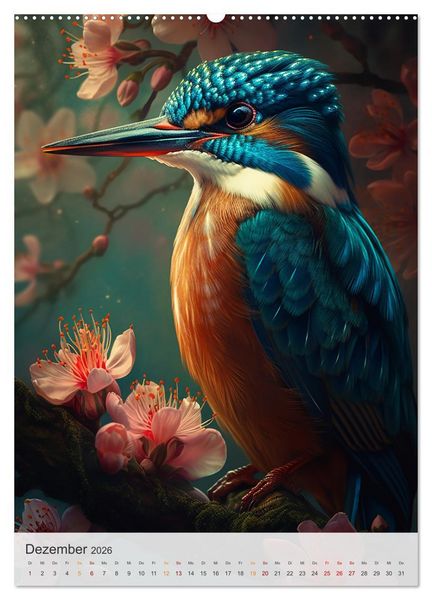 Produktbild: Fantastische Vogelwelt (hochwertiger Premium Wandkalender 2026 DIN A2 hoch), Kunstdruck in Hochglanz