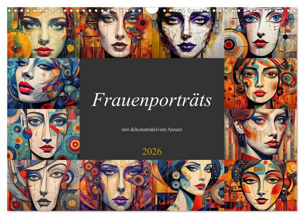 Produktbild: Frauenportr&auml;ts mit dekonstruktivem Ansatz (Wandkalender 2026 DIN A3 quer), CALVENDO Monatskalender