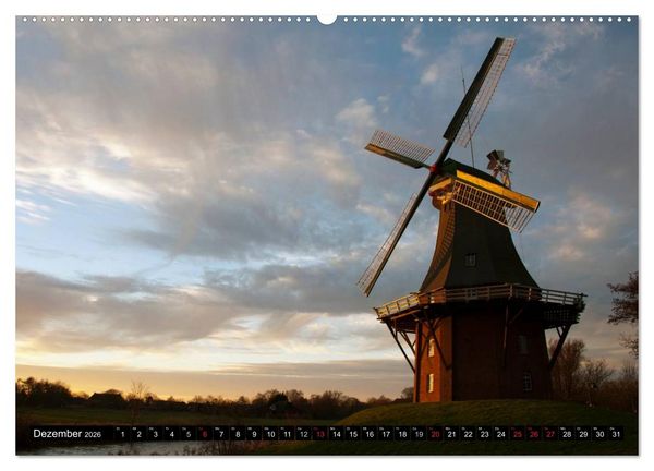 Produktbild: Windm&uuml;hlen in Deutschland (hochwertiger Premium Wandkalender 2026 DIN A2 quer), Kunstdruck in Hochglanz