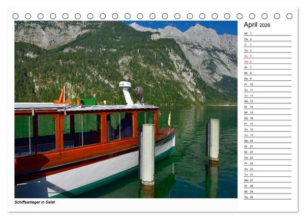 Produktbild: Willkommen am K&ouml;nigssee (Tischkalender 2026 DIN A5 quer), CALVENDO Monatskalender
