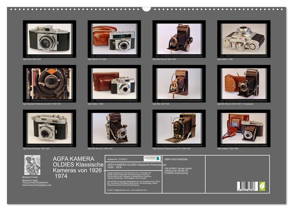 Produktbild: AGFA KAMERA OLDIES Klassische Kameras von 1926 - 1974 (Wandkalender 2026 DIN A2 quer), CALVENDO Monatskalender