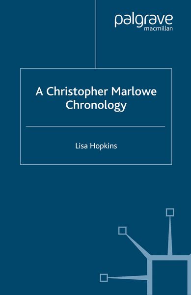 Produktbild: A Christopher Marlowe Chronology