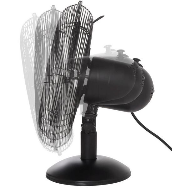 Produktbild: Sygonix Tischventilator 35W (&Oslash; x H) 335mm x 400mm Schwarz Oszillierend