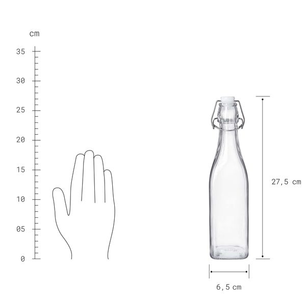 BUTLERS SWING 4x Flasche mit Bügelverschluss 500ml