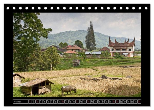 Produktbild: Sumatra &ndash; Architektur und Landschaft (Tischkalender 2026 DIN A5 quer), CALVENDO Monatskalender