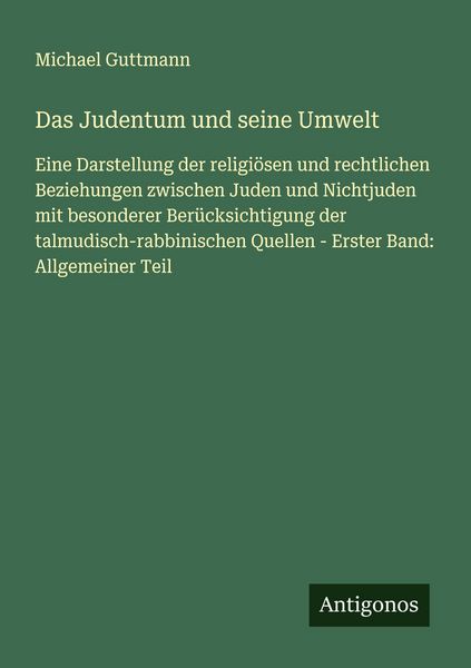 Produktbild: Das Judentum und seine Umwelt