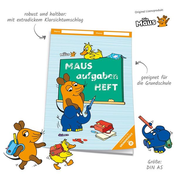 Produktbild: Tr&ouml;tsch Hausaufgabenheft Grundschule DIE MAUS