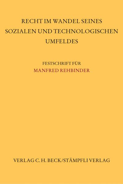 Produktbild: Recht im Wandel seines sozialen und technologischen Umfeldes