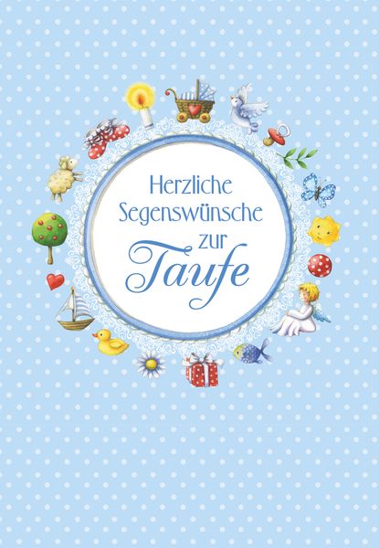 Produktbild: Gru&szlig;karte - Herzliche Segensw&uuml;nsche zur Taufe