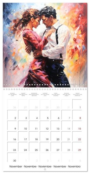Produktbild: Danse passion (Calendrier mural carr&eacute; 2026 30x30 cm) Calendrier double avec une page pour vos prises de notes