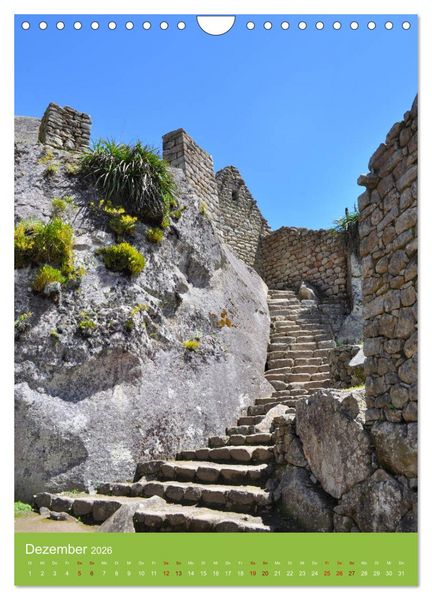 Produktbild: Erlebe mit mir Machu Picchu (Wandkalender 2026 DIN A4 hoch), CALVENDO Monatskalender