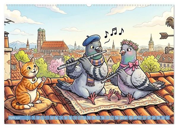 Produktbild: Tierisch musikalisch - Taktgef&uuml;hl mit Humor (Wandkalender 2027 DIN A2 quer), CALVENDO Monatskalender
