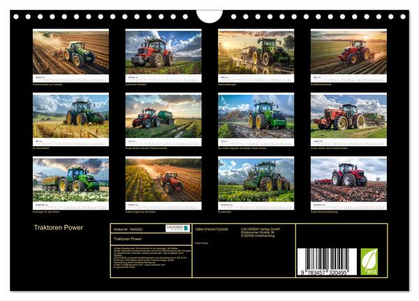 Produktbild: Traktoren Power (Wandkalender 2026 DIN A4 quer), CALVENDO Monatskalender