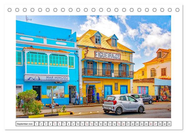 Produktbild: Mindelo - malerisches Reiseziel (Tischkalender 2026 DIN A5 quer), CALVENDO Monatskalender