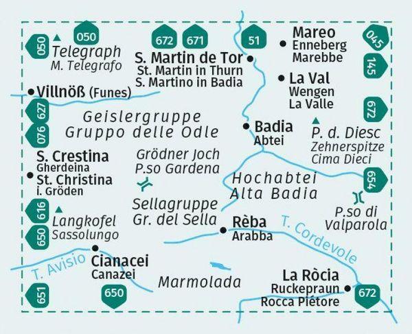 Produktbild: KOMPASS Wanderkarte 652 Hochabtei / Alta Badia, Arabba , Mar