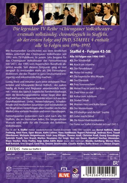 Produktbild: Chiemgauer Volkstheater - Die komplette Staffel 4 von 1996-1997 (Fernsehjuwelen) [8 DVDs]