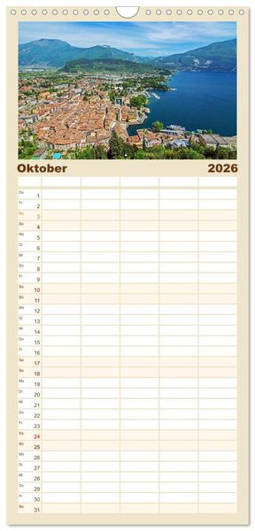 Produktbild: Familienplaner 2026 - Gardasee - lago di Garda by Sascha Ferrari mit 5 Spalten (Wandkalender, 21 x 45 cm) CALVENDO