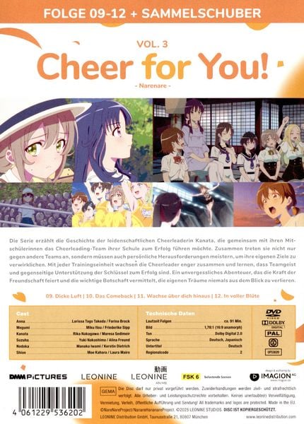 Produktbild: Cheer for You! - Vol. 3 - Limited Edition inkl. Sammelschuber f&uuml;r Vol. 1-3