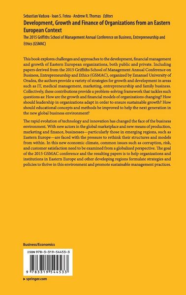 Produktbild: Development, Growth and Finance of Organizations from an Eastern European Context