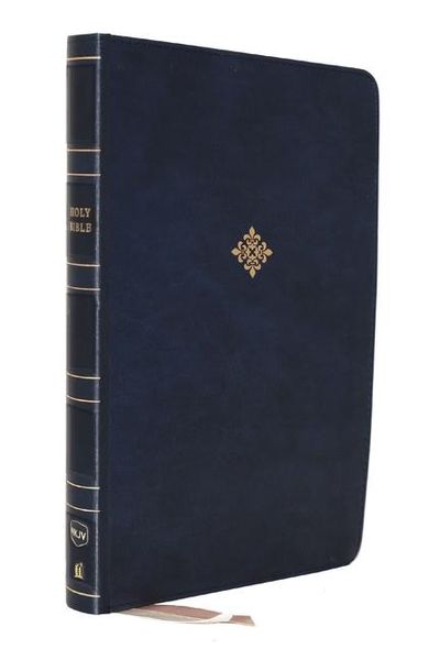 Produktbild: Nkjv, Thinline Reference Bible, Large Print, Leathersoft, Blue, Red Letter Edition, Comfort Print