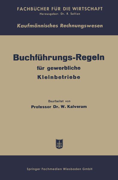 Produktbild: Buchf&uuml;hrungs-Regeln f&uuml;r gewerbliche Kleinbetriebe
