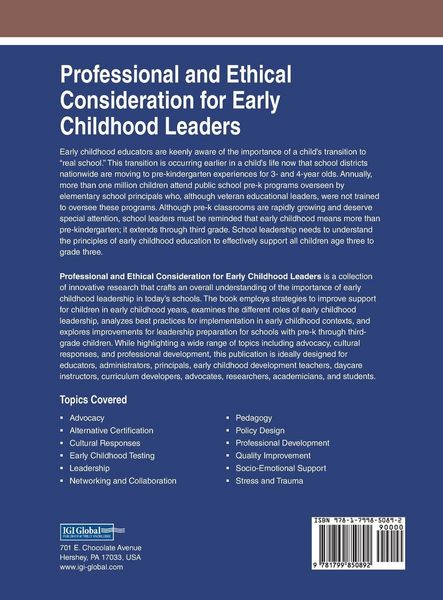 Produktbild: Professional and Ethical Consideration for Early Childhood Leaders