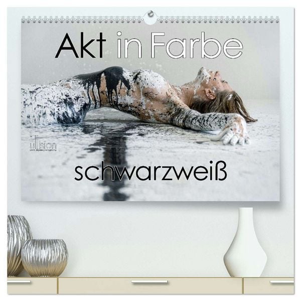 Produktbild: Akt in Farbe &ndash; schwarzwei&szlig; (hochwertiger Premium Wandkalender 2026 DIN A2 quer), Kunstdruck in Hochglanz