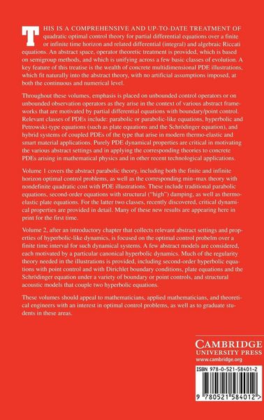 Produktbild: Control Theory for Partial Differential Equations