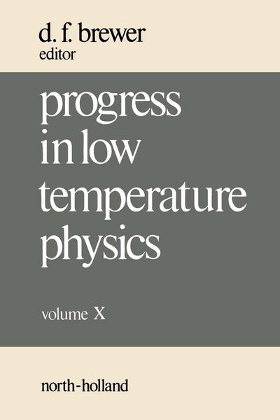Produktbild: Progress in Low Temperature Physics
