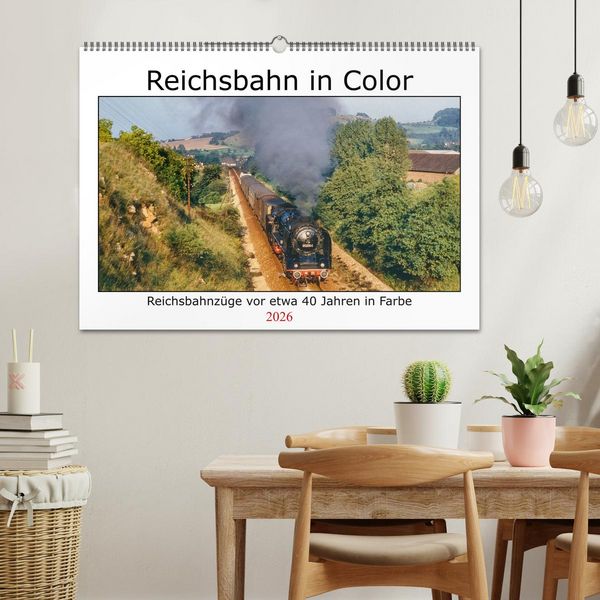 Produktbild: Reichsbahn in Color (Wandkalender 2026 DIN A2 quer), CALVENDO Monatskalender