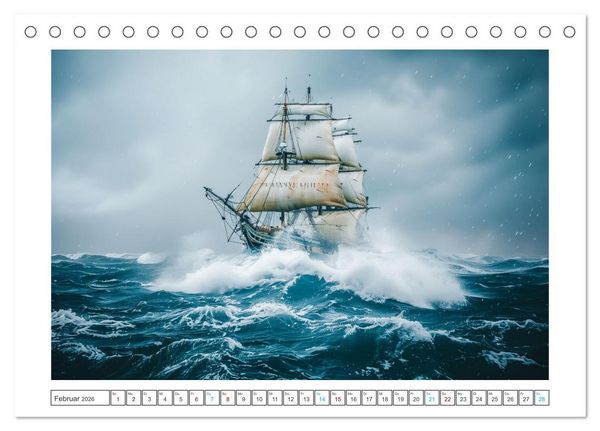 Produktbild: Wind und Wogen (Tischkalender 2026 DIN A5 quer), CALVENDO Monatskalender