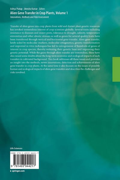 Produktbild: Alien Gene Transfer in Crop Plants, Volume 1