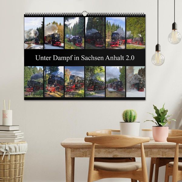 Produktbild: Unter Dampf in Sachsen Anhalt 2.0 (Wandkalender 2026 DIN A2 quer), CALVENDO Monatskalender