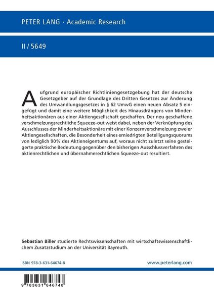 Produktbild: Der Transaktionsprozess des verschmelzungsrechtlichen Squeeze-out gem&auml;&szlig; &sect; 62 Absatz 5 UmwG