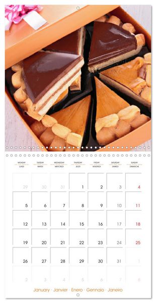 Produktbild: Art culinaire p&acirc;tisseries (Calendrier mural carr&eacute; 2026 30x30 cm) Calendrier double avec une page pour vos prises de notes