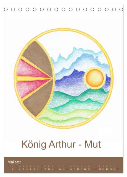 Produktbild: Atlantisheilsymbole (Tischkalender 2026 DIN A5 hoch), CALVENDO Monatskalender