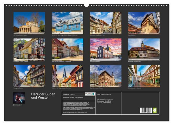 Produktbild: Harz der S&uuml;den und Westen (Wandkalender 2026 DIN A2 quer), CALVENDO Monatskalender