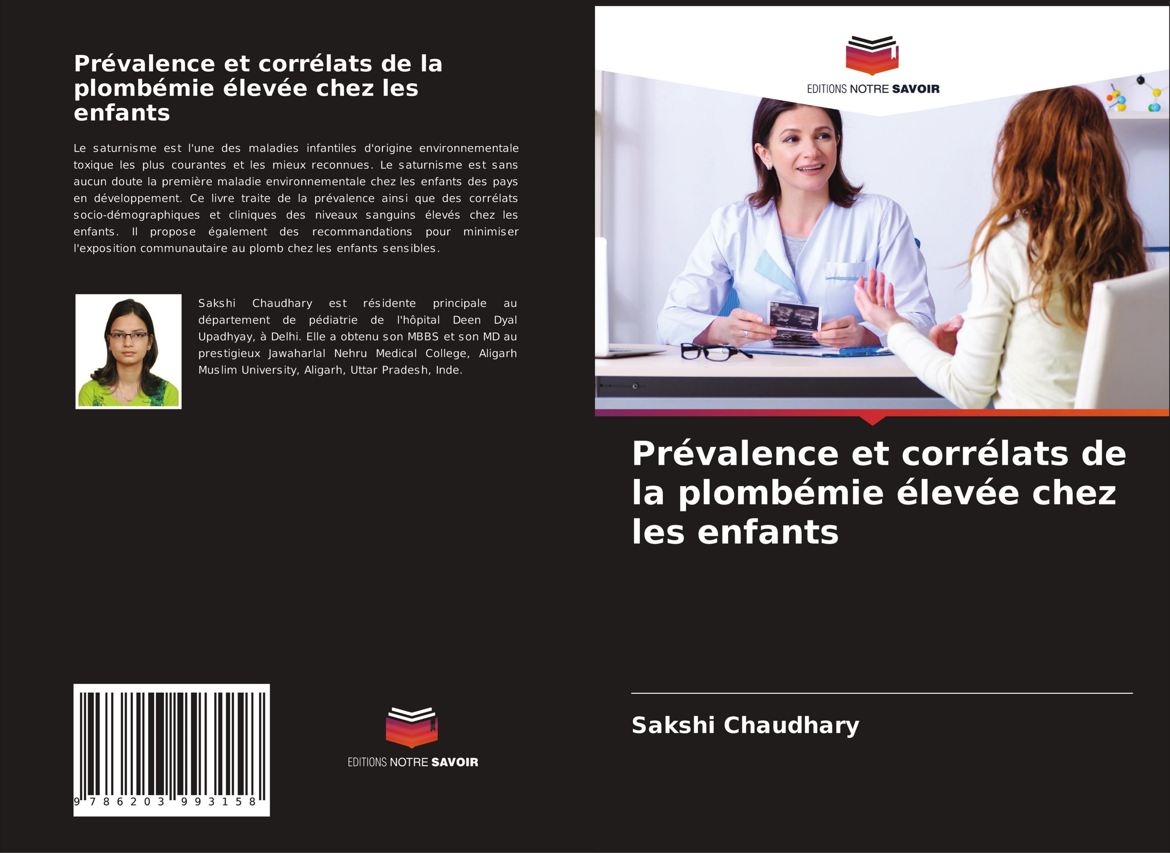 Produktbild: Pr&eacute;valence et corr&eacute;lats de la plomb&eacute;mie &eacute;lev&eacute;e chez les enfants