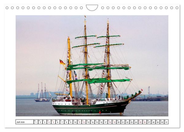 Produktbild: Windjammer - Bremerhaven (Wandkalender 2026 DIN A4 quer), CALVENDO Monatskalender