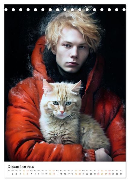 Produktbild: Purrrfect Companions (Desk Calendar 2026 DIN A5 portrait), CALVENDO 12 Month DeskCalendar