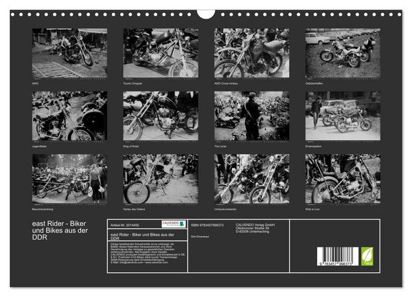 Produktbild: east Rider - Biker und Bikes aus der DDR (Wandkalender 2026 DIN A3 quer), CALVENDO Monatskalender