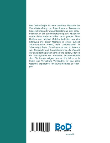 Produktbild: Online-Delphi in der Zukunftsforschung zur Sozialpolitik